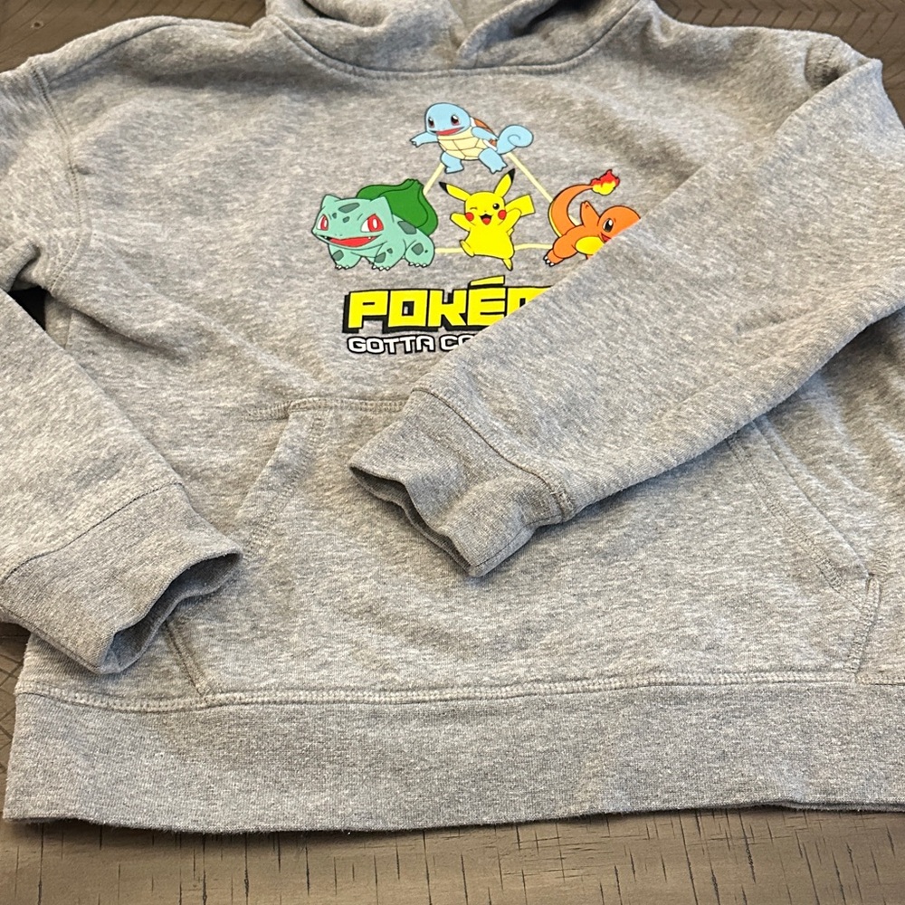 Pokémon Hooded Sweatshirt Gray Soft GAP - Picture 3 of 5